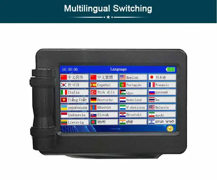 For Phezer P17 Handheld Inkjet Printer 12.7mm Portable Date Code Expiry Batch Number Logo QR Barcode Label Maker 28 Languages