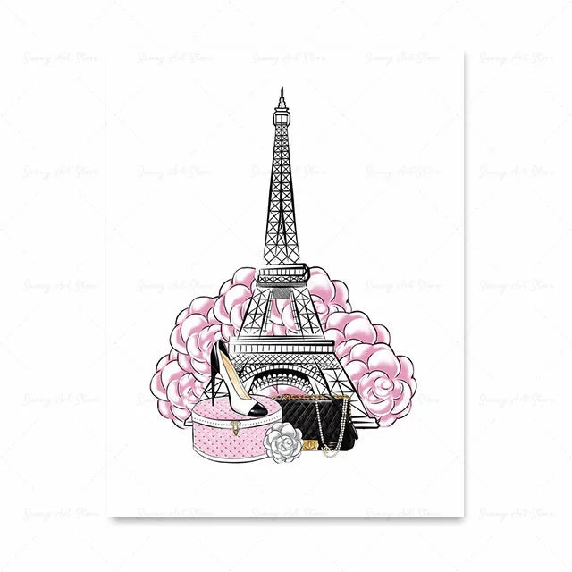 Abstract Fashion Girl DIY Diamond Painting New Lipstick Wall Art Makeup Perfume Bottle Embroidery Pink Paris Bedroom Home Decor