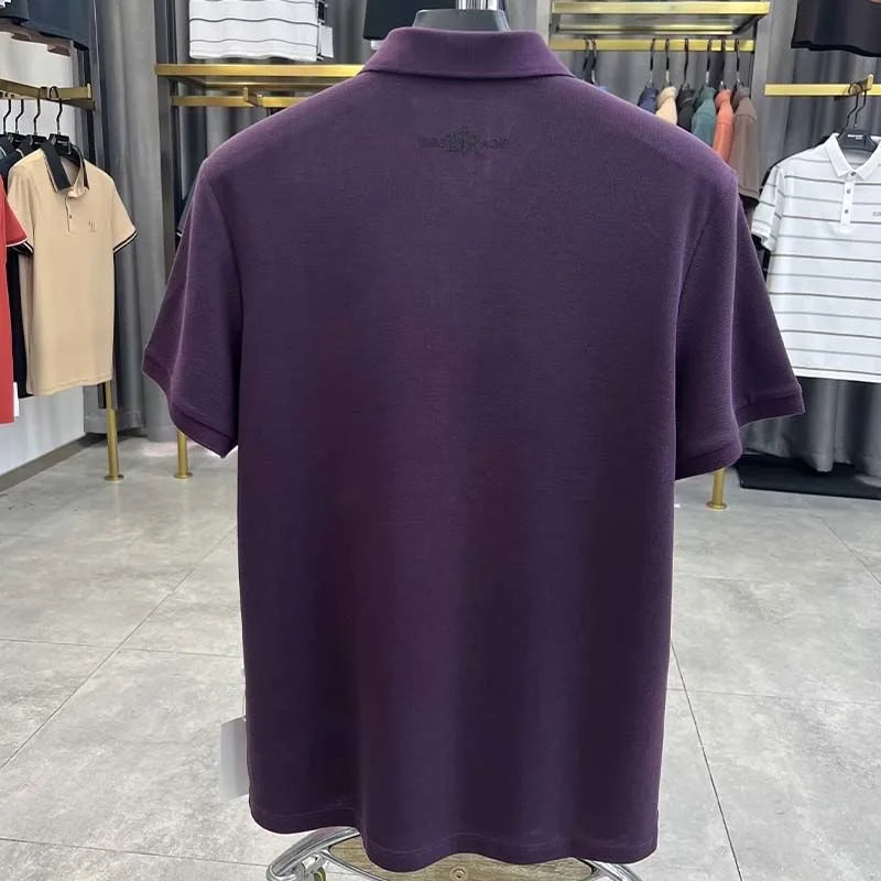 100% pure cotton high-end short sleeve men's polo shirt summer designer luxury brand embroidered Paul T-shirt fashion men's wear