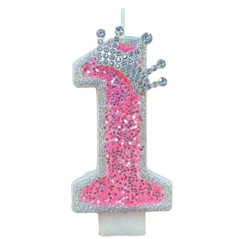 Creative digital birthday candle cake party decoration DIY birthday, crown