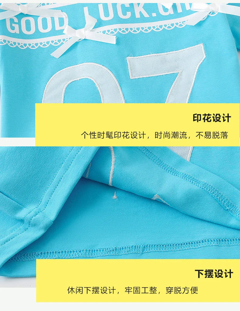 Kid Cute Hip Hop Clothing BLue Crop T Shirt Sleeves White Layered Lace Pleated Mini Skirt for Girls Jazz Dance Costume Clothes