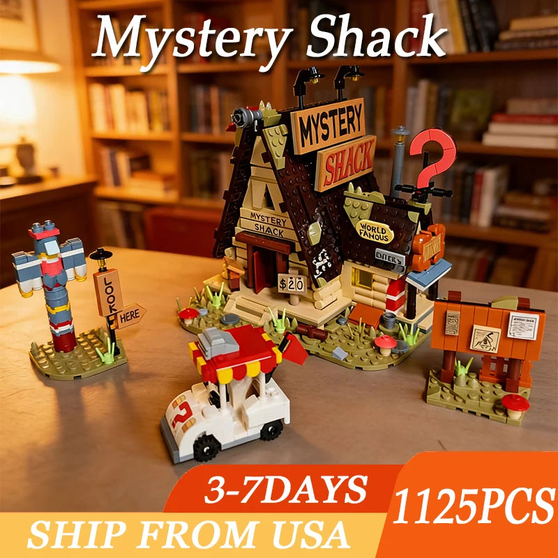 1125PCS MOC Mystery Shack Building Blocks Model Toys Assembly Street View Bricks Desktop Display Ornament Gifts For Christmas Halloween
