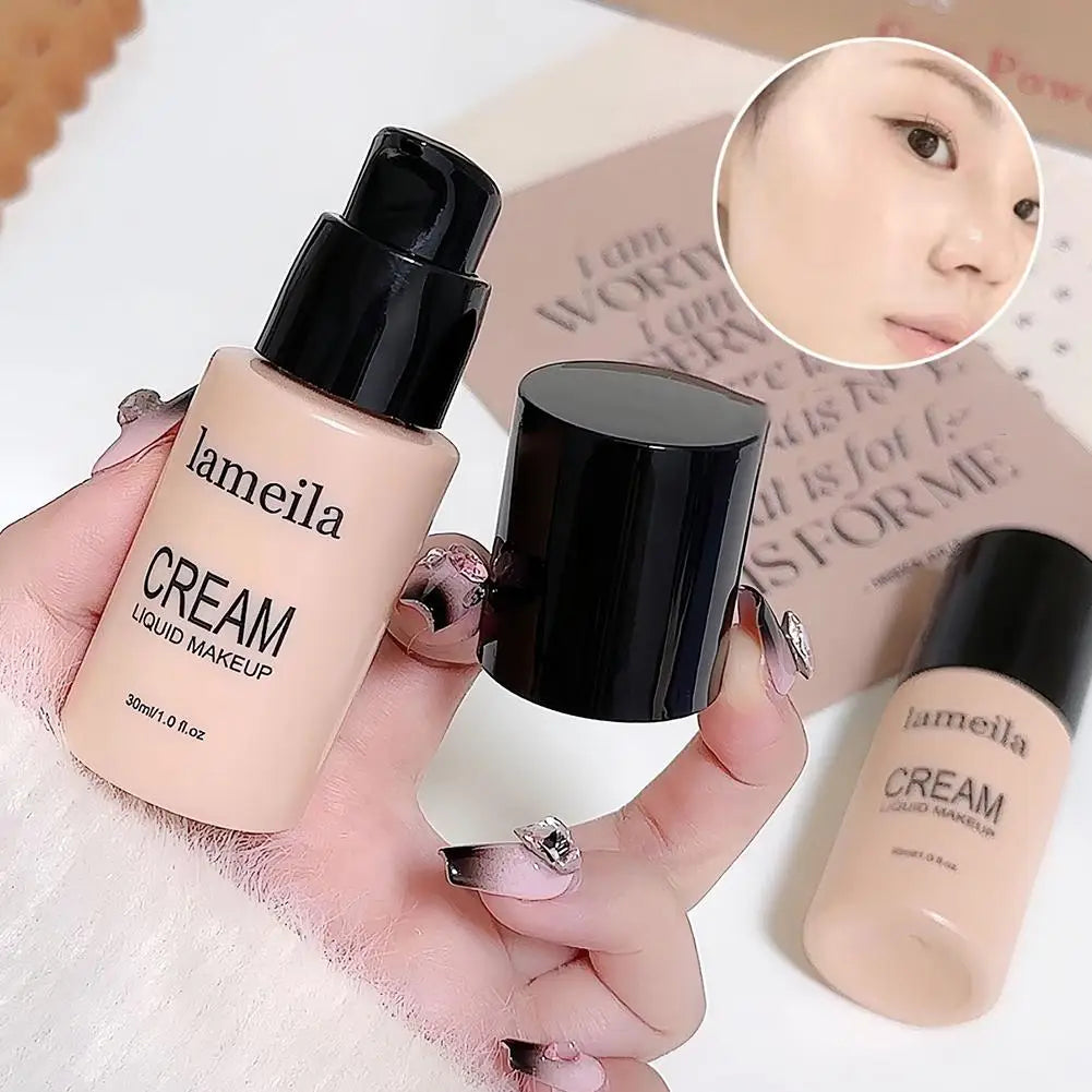 4Colors Matte Finish Liquid Foundation Effective Concealer Moisturizing Long-lasting Makeup Cosmetics for All Skin Tones