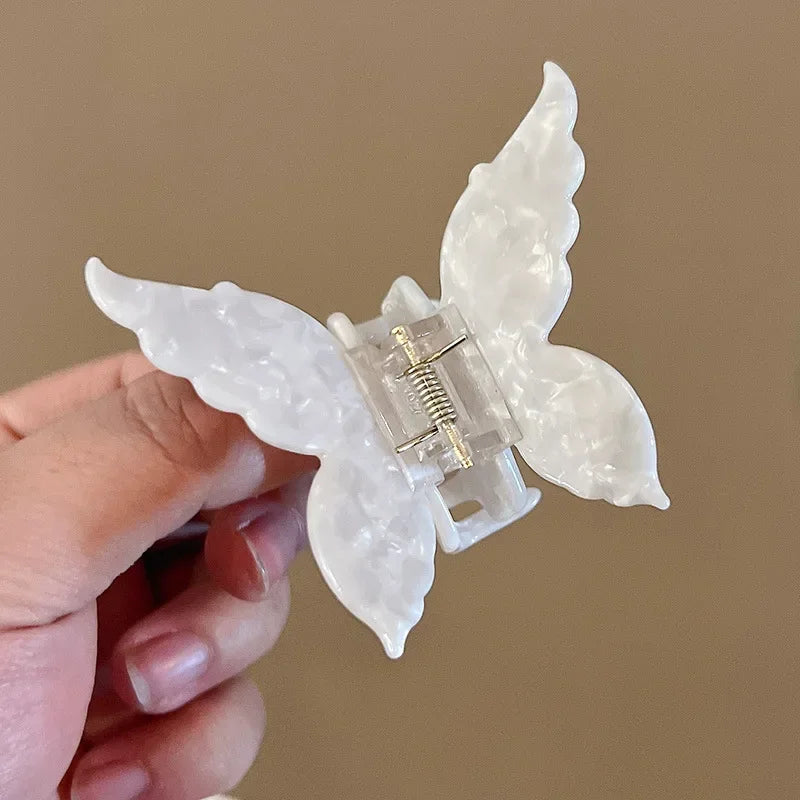 New Gradient Colorful Butterfly Hair Claw for Women French Retro Acetic Acid Hair Clip Fashion Headwear Hairpin Hair Accessories
