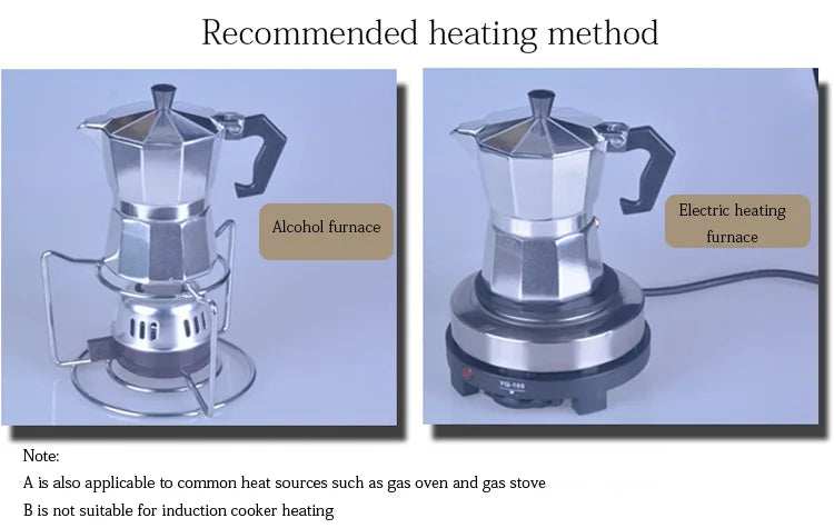 KNCOKAR 1/2/3/6/9/12/14cup Stovetop Moka Coffee Maker Italian Top Moka Espresso Cafetera Expresso Percolator Cafe Coffee Pot