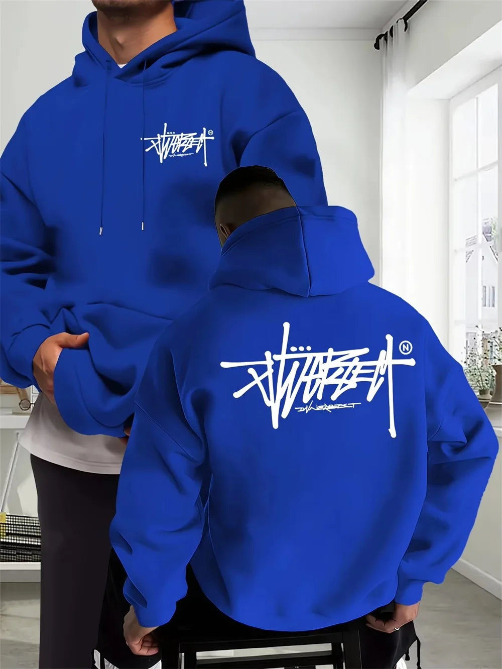 Man Hooded Sweatshirts All Season Daily Casual Sports Hoody Coats Home Outdoor Comfort Pullover Hoodies Fashion Men's Clothes