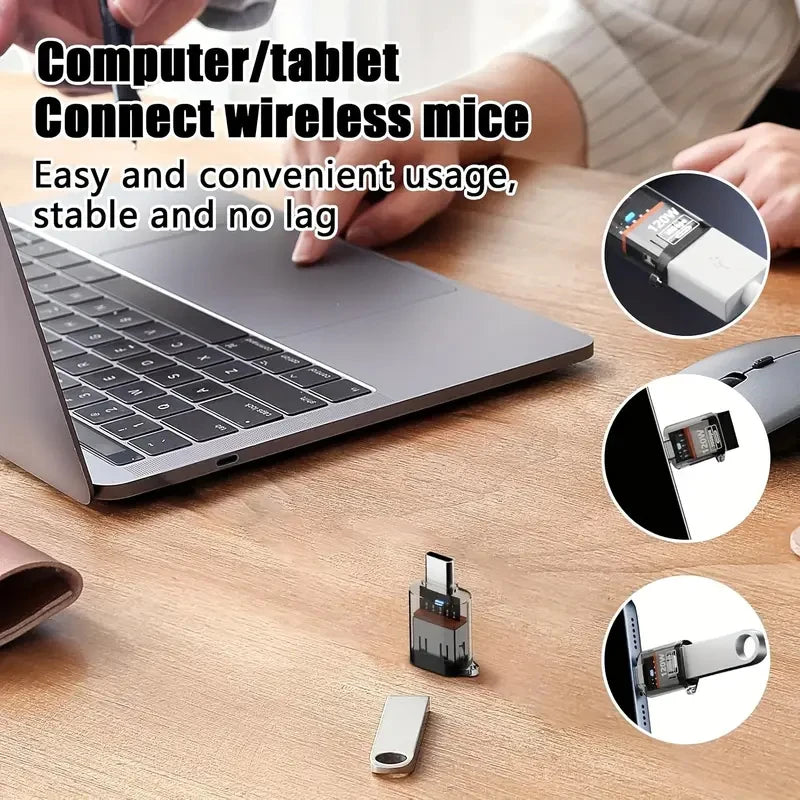 4Pcs USB to USB C Adapter USB Type C Female to USB Adapter, Type-C Male to USB-A Female Adapter 10Gbps  OTG Fast Charging