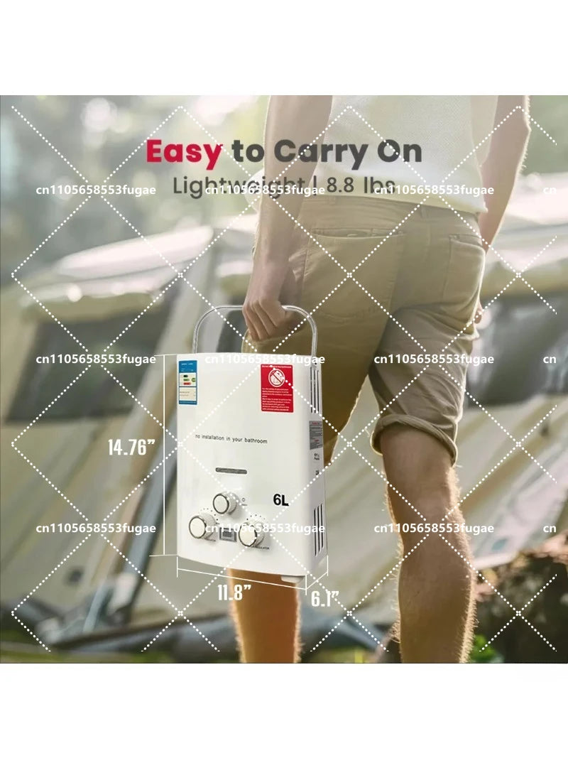 New Portable Gas Water Heater for RV Outdoor Camping Handheld Instant Hot Water Device