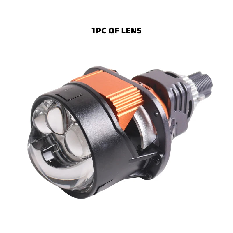 SANVI New 2.5'' Bi LED Projector Lens for Car Angel Eyes Headlight Auto H4 H7 9005 9006 3Auxiliary Light 50W 25680Lux RHD LHD
