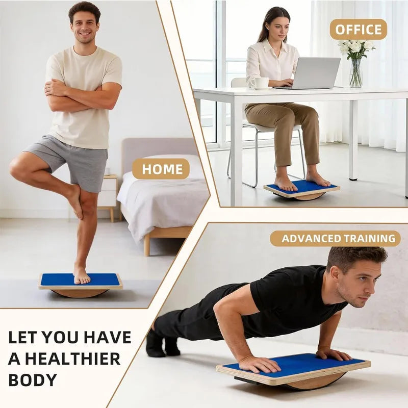 Wooden Square Balance Table Portable Anti Slip Wobble Seesaw Sensory Integration Rehabilitation Coordination Training Equipment