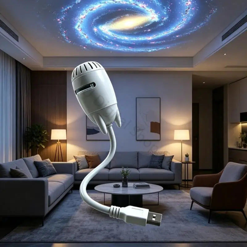 96BA USB Car Light Projector for Nights Family Trip 360 Degree Lamp