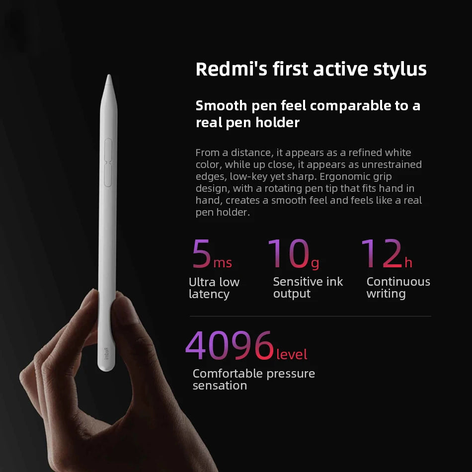 Original Redmi Stylus Pen 240Hz Draw Writing Screenshot Tablet 4096 Level Sense Smart Pencil For Redmi Pad Pro / Redmi Pad 2