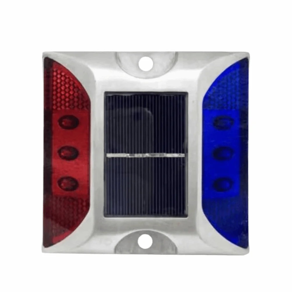 Solar Powered Solar Road Stud Light Outdoor Lighting Portable LED Ground Light Reflective Double Side Solar Energy Spike Lights