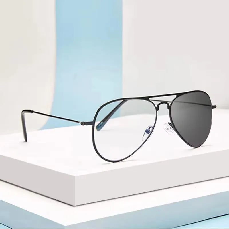 Sports Intelligent Photochromic Progressive Multifocal Reading Glasses Men Luxury Finished Near Far Sight Sunglasses 1.0-4.0
