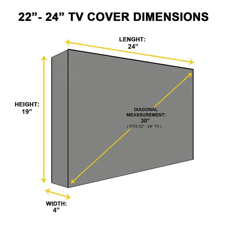 Garden Patio Outdoor TV Covers Protect TV Screen Weatherproof Dust-proof Oxford Fabric Dust Cover for Flat Screen Television