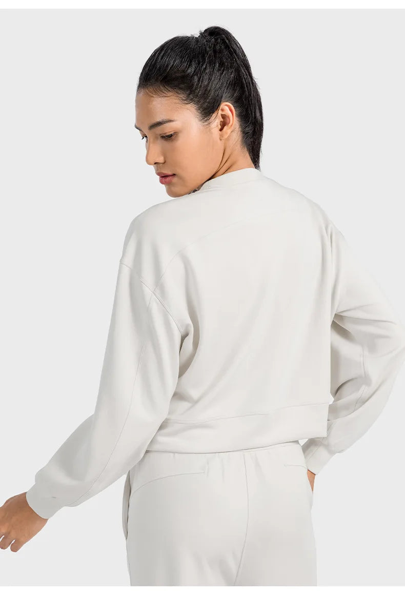 Women's Sports Hoodie Liquid Air Layer Leisure Quick Drying Loose Fitness Breathable Round Neck Wholesale Customized Logo