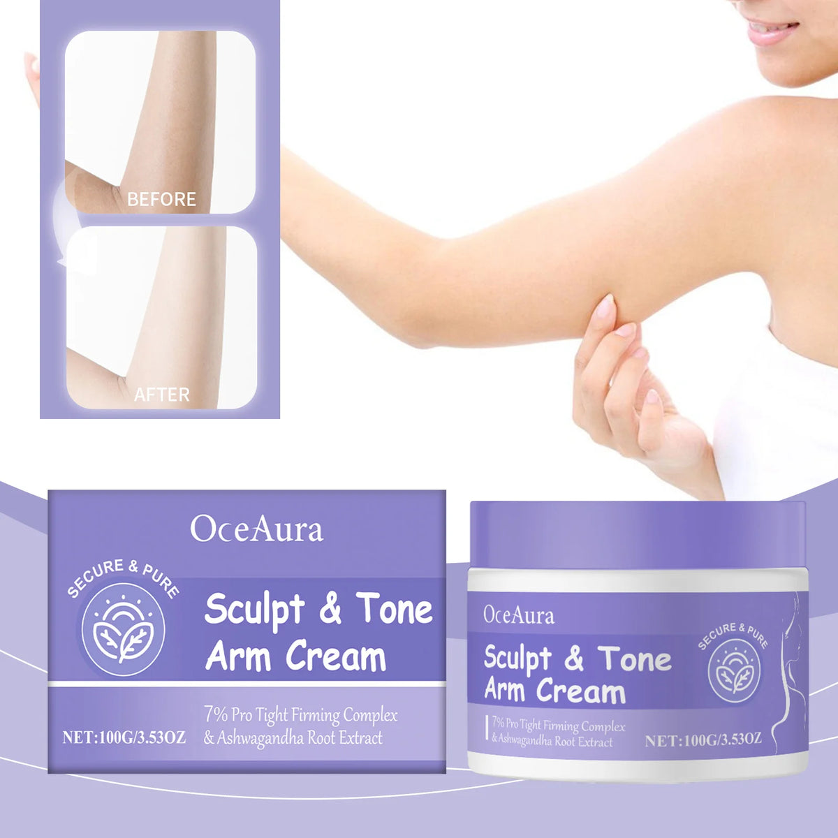 Sculpt & Tone Arm Firming Cream Remove Wrinkles Lifting Skin Anti Sagging Arm Massage Tightening Fast Shipping Body Care Cream