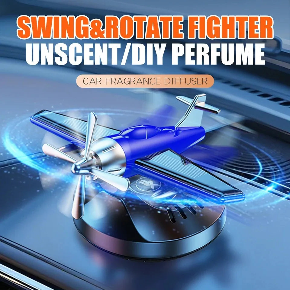 DIY Perfume Odorless car ornaments solar powered rotating helicopter air freshener decoration accessories fragrance diffuser men