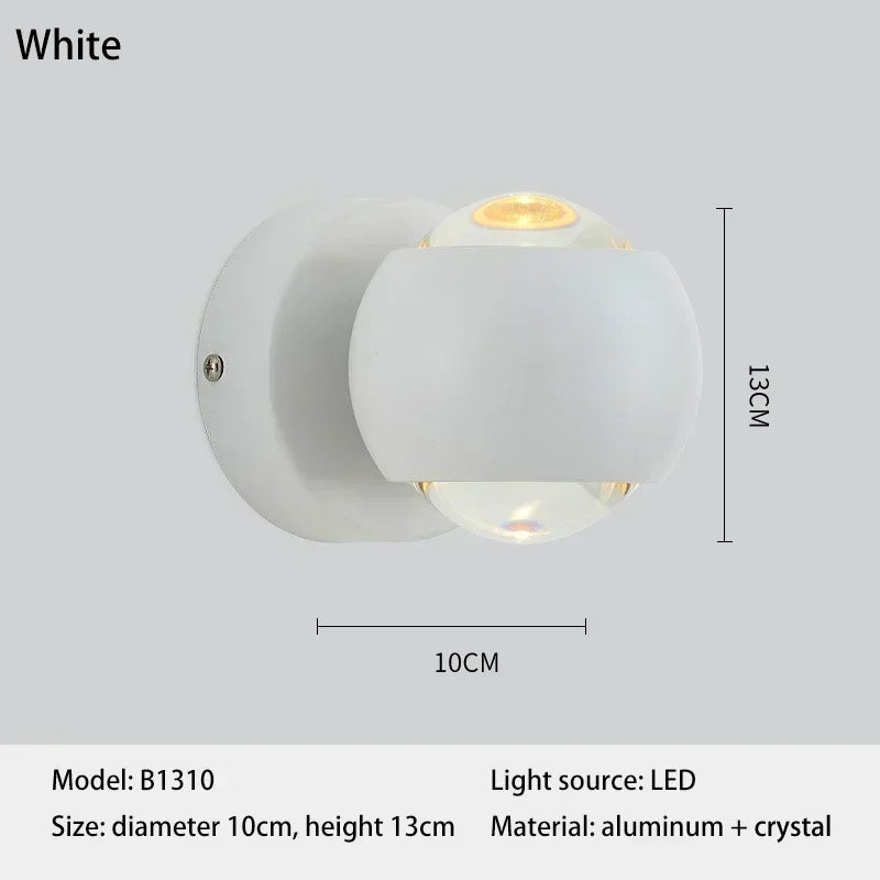 Luxury Art Aluminum Wall Light Glass Decoration Wall Lamp for Living Dining Room Bedroom Corridor Staircase Home Decor Sconce
