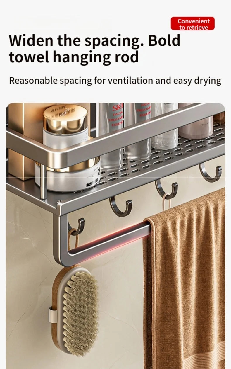 No Drill Bathroom Suction Cup Storage Shelf Storage Shelf Bathroom Perforation-Free Wall Hanging Vanity Toilet Triangle Basket R