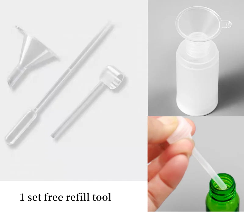 3pcs 5/10ml High Quality Perfume Spray Bottle Portable Empty Glass Cosmetic Atomizer Spray Container Travel Refillable Bottles