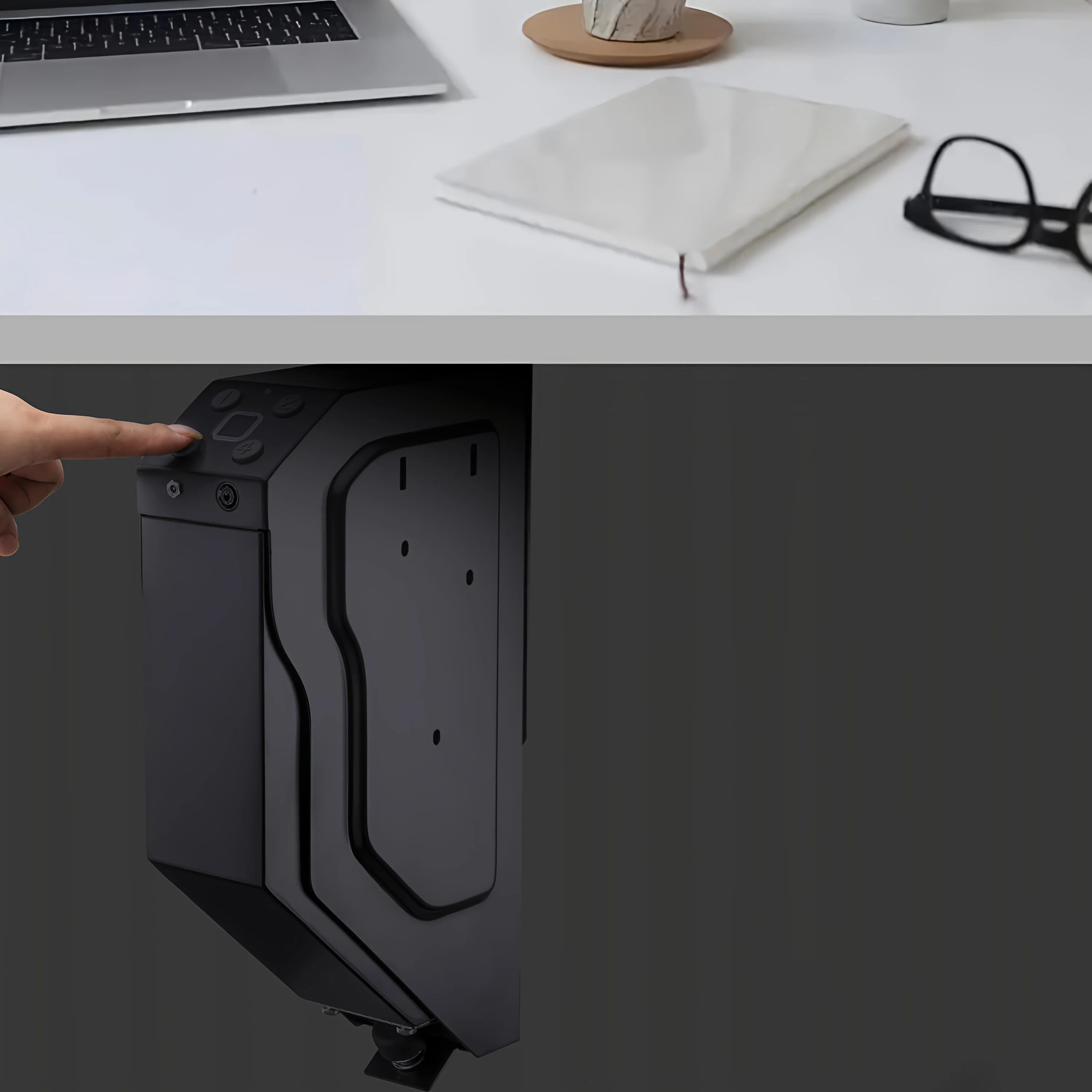 Gun Safes Pistol Box Biometric Fingerprint/Password Steel Gun Box Unlock Anti-Burglary with Keys Strongbox For Desk Cabinet