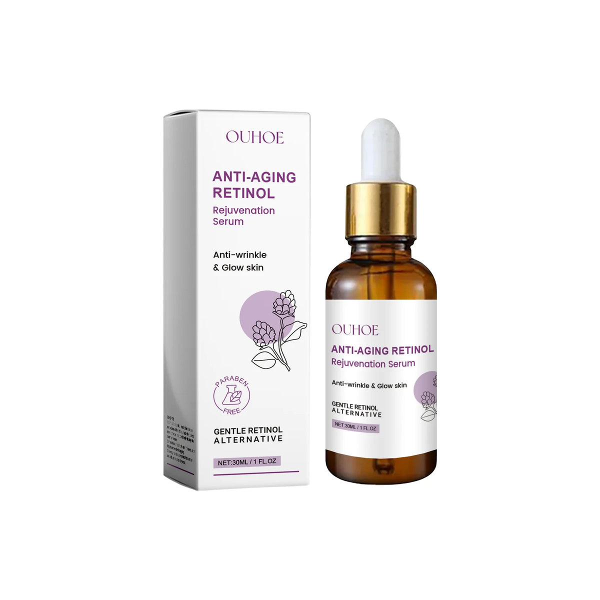Retinol Face Serum Forehead Fine Lines Removal Collagen Lifting Repair Firm Moisturizing Glowing Rejuvenation Essence Skin Care