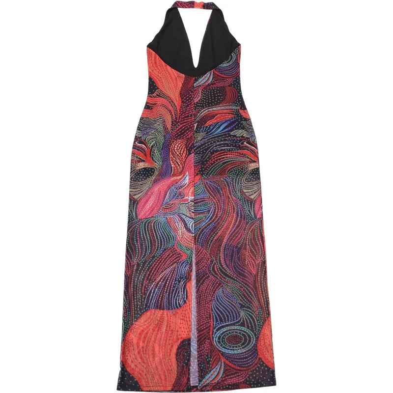 Sexy Trendy Low Cut V Neck Backless Slim Fit Dress Summer 2026 Cross Border Hot Girl Fashionable Dress for Party Beach Camping