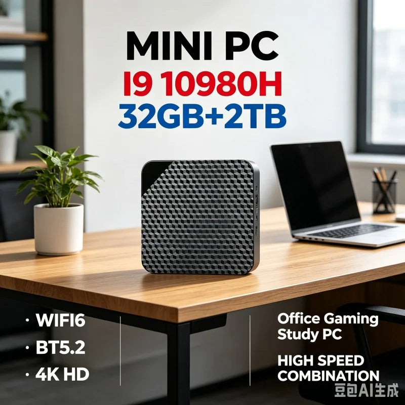 New Mini PC Intel i9-10980HK Strong Performance Mini PC 16GB RAM 2048GB1TB SSD Gaming Computer WiFi6 Desktop PC