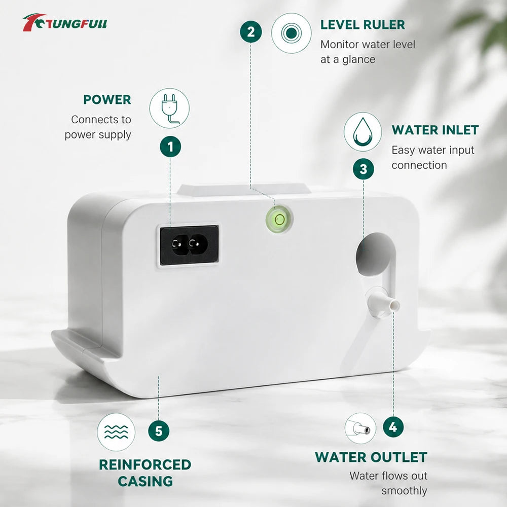 TUNGFULL 220V Air Conditioning Condensate Drain Pump Automatic 1‑3P/1‑5P Air Conditioner Pump With 5M Water Hose