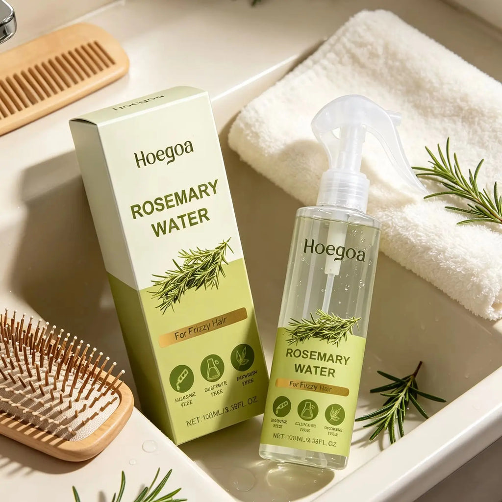 Hoegoa Rosemary Hair Spray Prevent Hair Loss Treatment Thicken Hair Strengthener Refreshing Moisturizing Hair Care Spray 100ml
