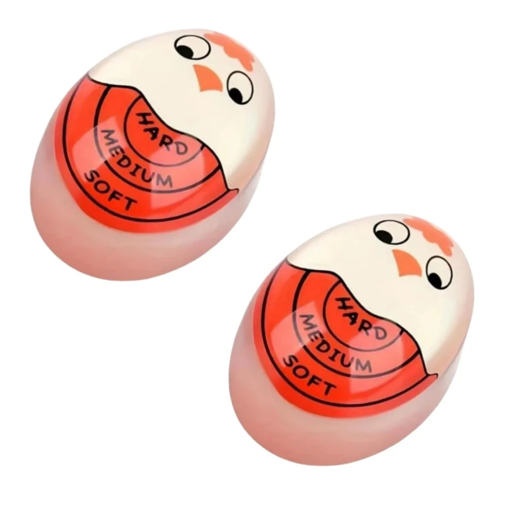 1/2pcs Chick Egg Timer Sensitive Color Change Indicator for Hard Soft Boiled Eggs Cooker Kitchen Gadget for Restaurants Bakeries