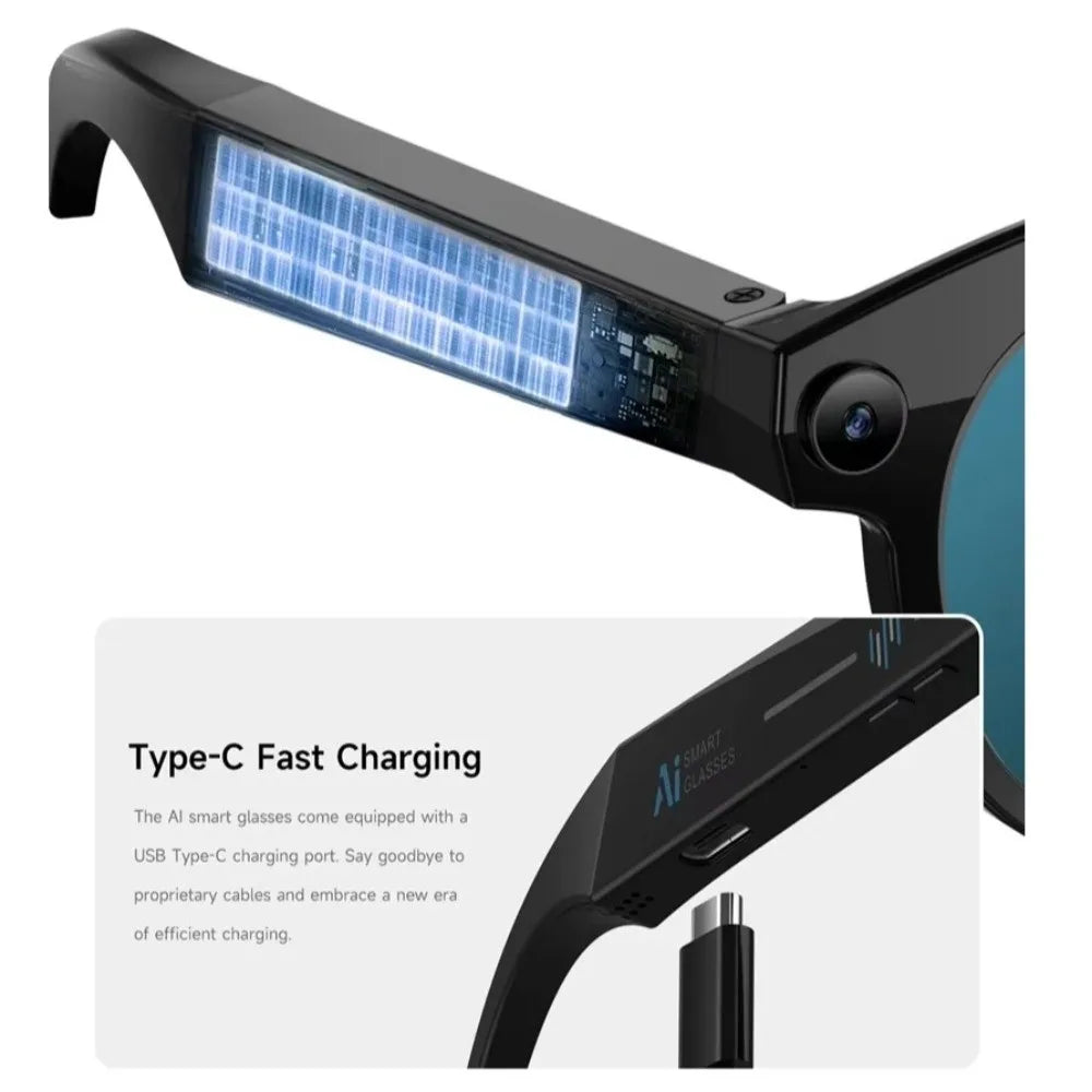 8MP HD Camera AI Smart Glasses Photo Recording 8K Smart Video Glasses Waterproof Video Record Smart AI Glasses Voice Call