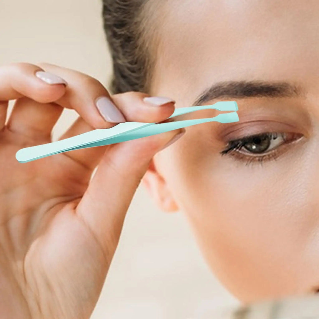 Stainless Steel Eyelash Cluster Applicator Tweezers Non-Slip Lash Applicator Tool for Lower Lashes Professional Makeup Salon