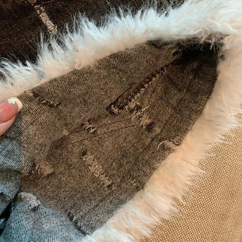 Belt Furry Denim Shorts Women 2024 New Fashion Loose Casual Pocket Sexy Shorts Denim Shorts Female Short Pants Zipper Jeans