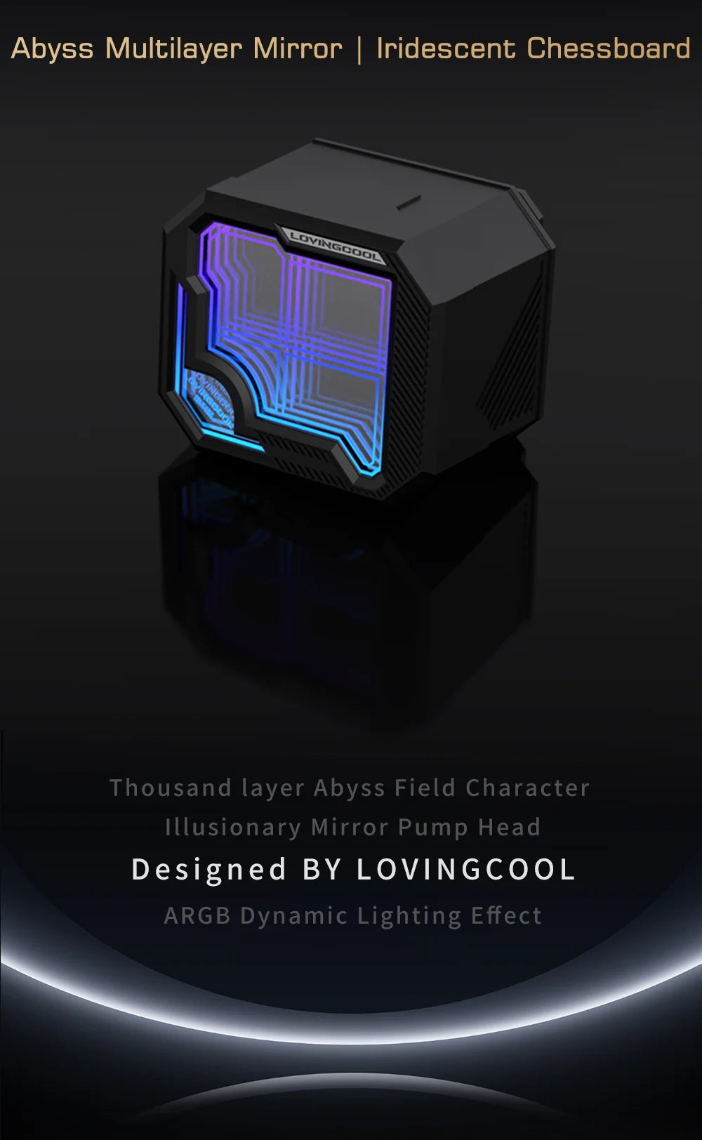 LOVINGCOOL AK liquid cooler 240mm 360mm broken code screen dynamic digital display ARGB PWM Abyss Mirror integrated water cooled