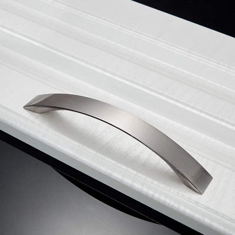 Modern Cabinet Handles Kitchen Door Handles Drawer Knobs Aluminum Alloy Wardrobe Door Handles Brushed Modern Style Hardware