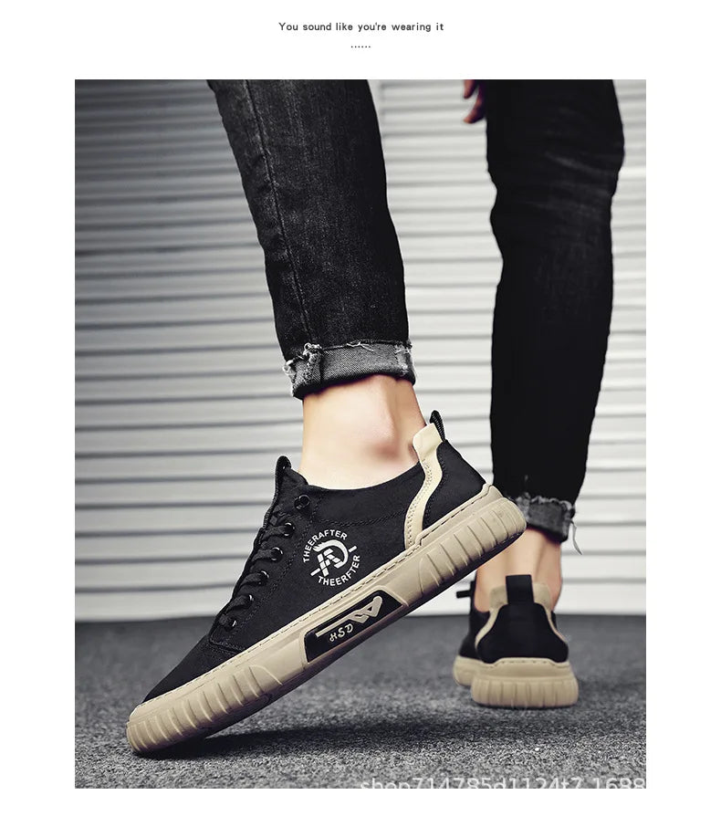 Men Sneakers Casual Canvas Shoes Breathable  Walking Flats Slip-on Man Vulacnized Shoes Summer Working Footwear Zapato De Hombre