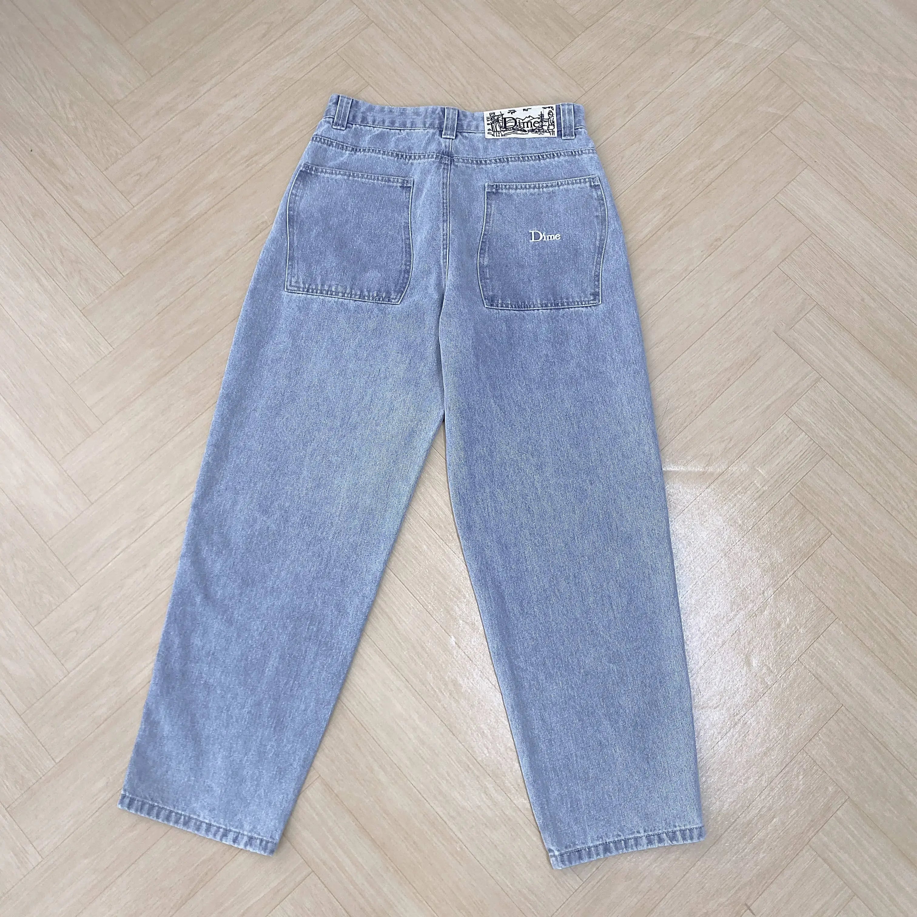 2025 Dime Jeans for Men Dime Skate Baggy Jeans Embroidery Denim Simple Dime Pants Women Jeans Mujer Hot Traf Men Jean