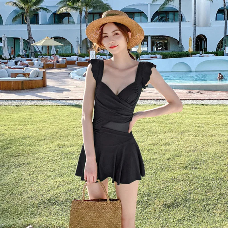 Conservative Skirt Style  Swimsuit for Women Summer New Arrival Thermal Spring Bathing Slimming Coverage plus Size