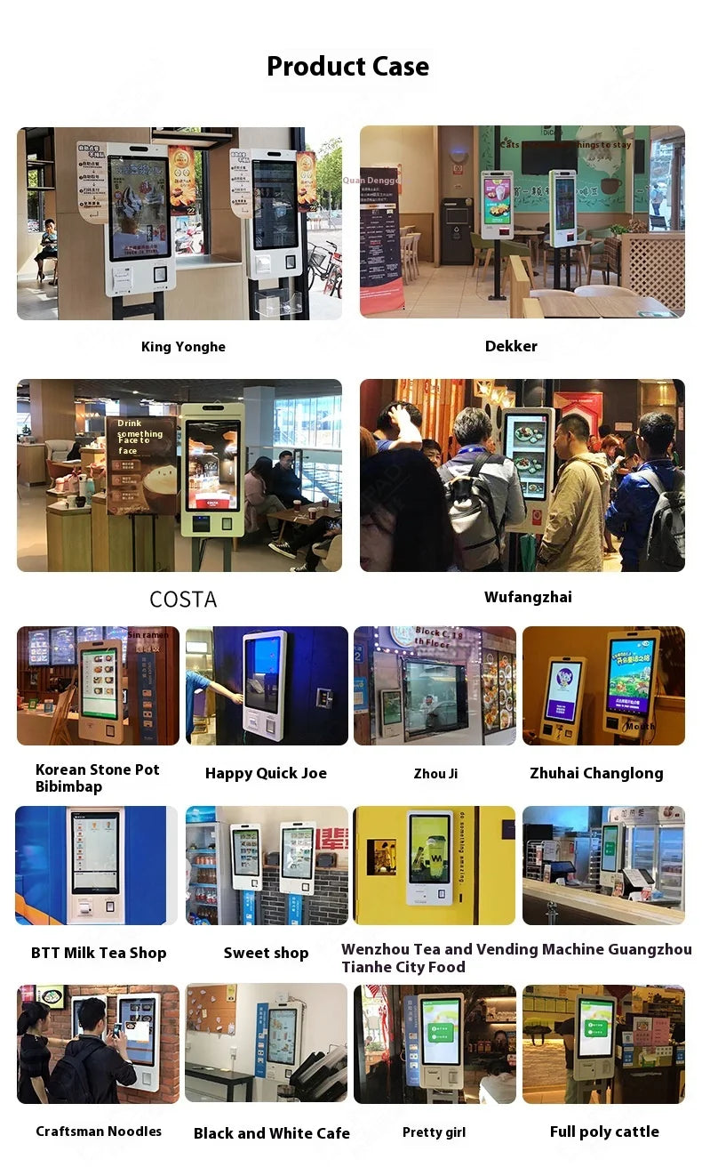 Hot selling：High Compatibility Indoor Self-Service Payment Kiosk Printer SDK 21.5/23.8/27/32/43 Inches Check-in/Out Touch Screen