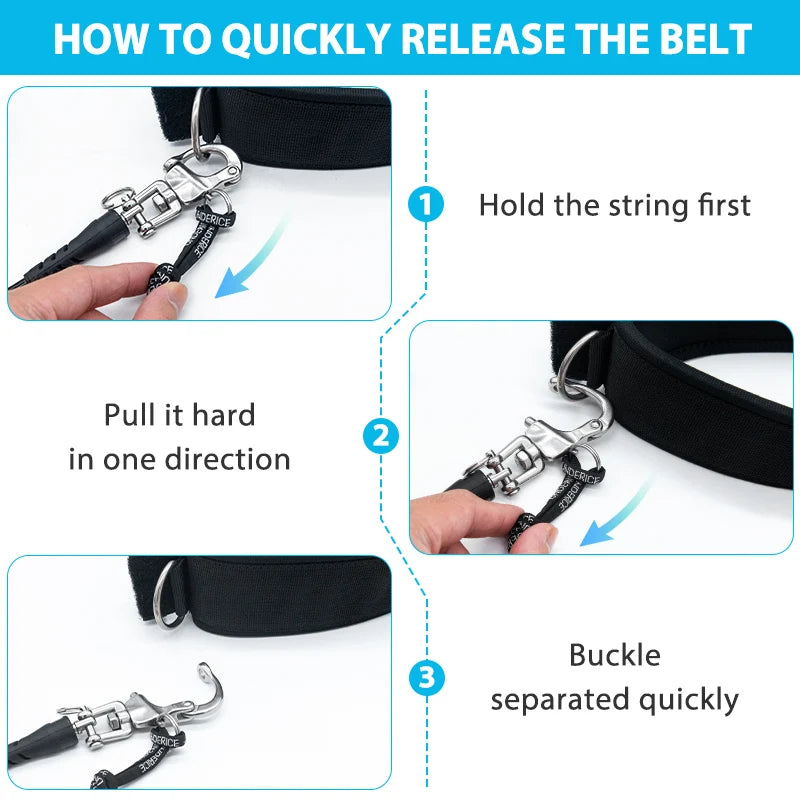 SUP Board Hydrofoil Rope Release Waist Leash Surfboard Leash Adjustable Quick Release Waist Rope For Surfboard Accessory
