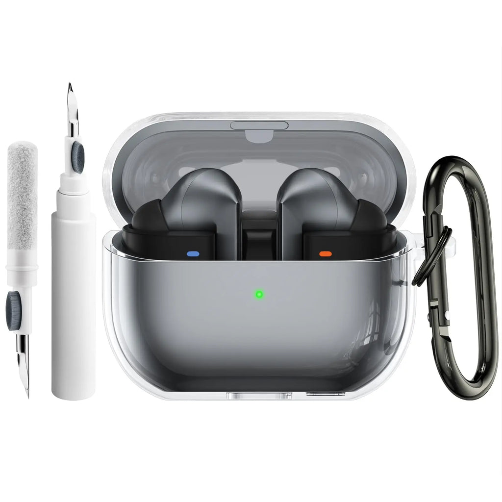 Clear Cover for Galaxy Buds 4 Pro/Buds 4/Buds3 FE/Buds 3/3 Pro CaseSoft TPU Shock Resistant Buds4 Pro Full Protective Case Cover