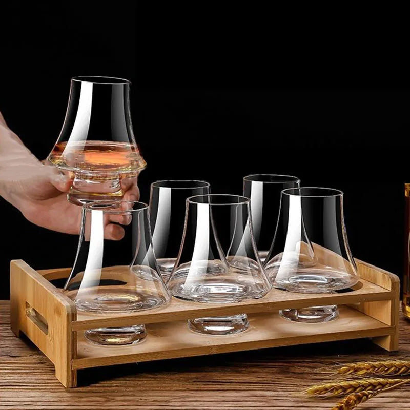 YWDL 2/4/6pcs Glass Whiskey Cup Set of 250ml Clear Lead Free Drinking Glasses Scotch Liquor Barware Beer Spirits Wine Glasse