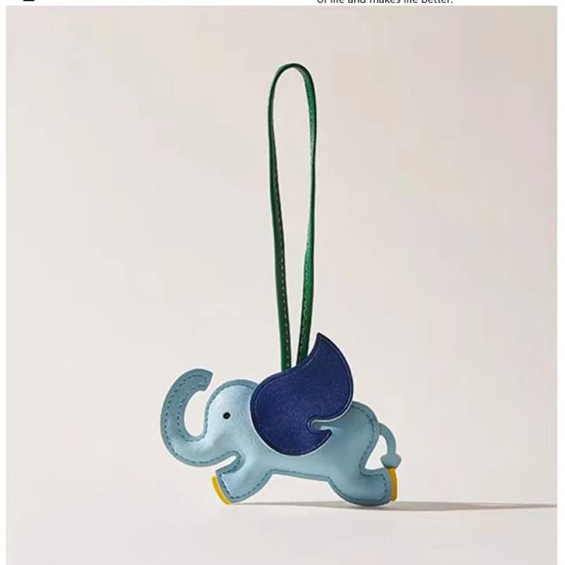 Cute and Playful Leather Dumbo Bag Pendant Bag Charm Bag Accessories School Bag Backpack Charm
