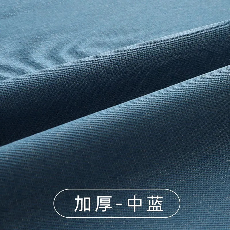 Washed Denim Fabric By The Meter for Sewing Jeans Shirts Clothing Polyester Cotton Diy Thin Thickend Micro Stretch Plain Summer