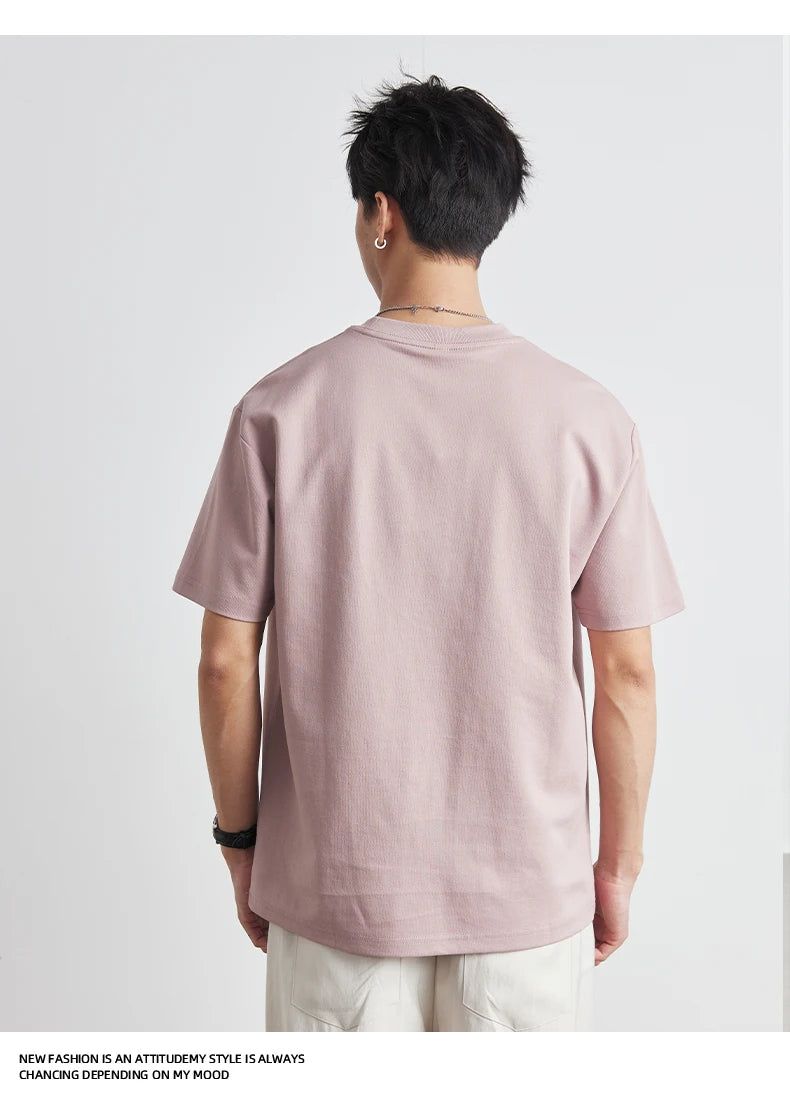 2025 Summer New Men Loose Short-sleeved Casual Breathable Quick-drying Ice Silk T-shirt Solid Color Half-sleeved Top M-3XL