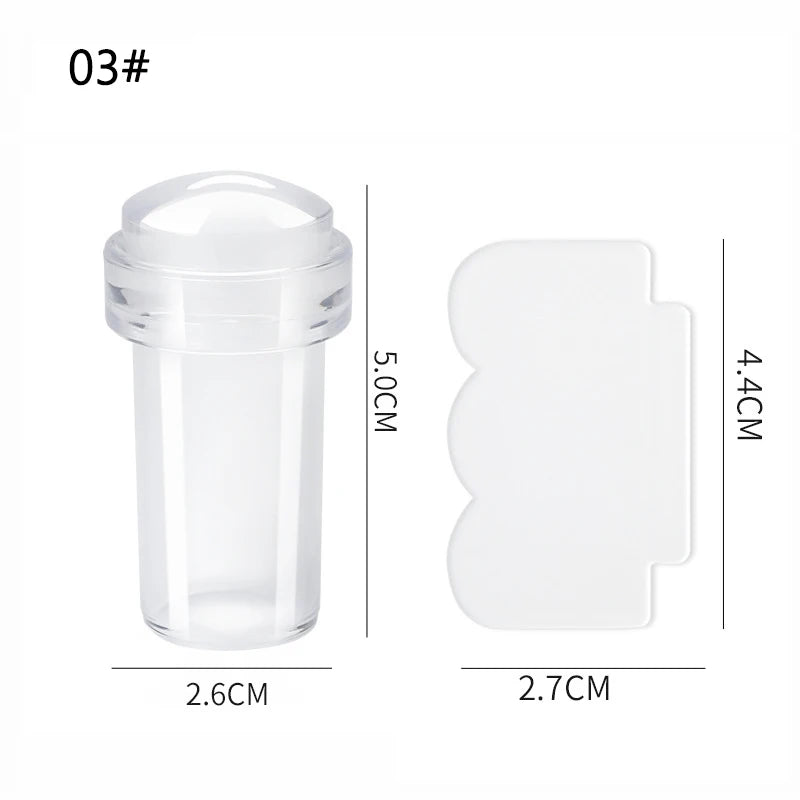 Nails Art Stamping Plates Kit French Manicure Design Plate Stamp Polish Stencil Template Seal Stamper Scraper Accessories Tools