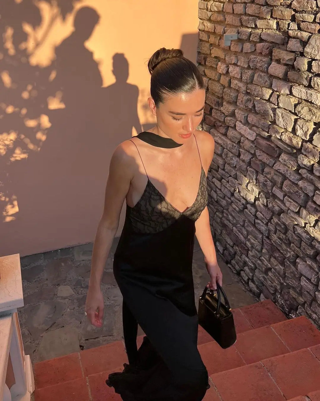 Black Sexy Lace Patchwork Sling Dress Women Chic Sleeveless Off-shoulder Backless Stain Maxi Dresses Lady Evening Dinner Gowns