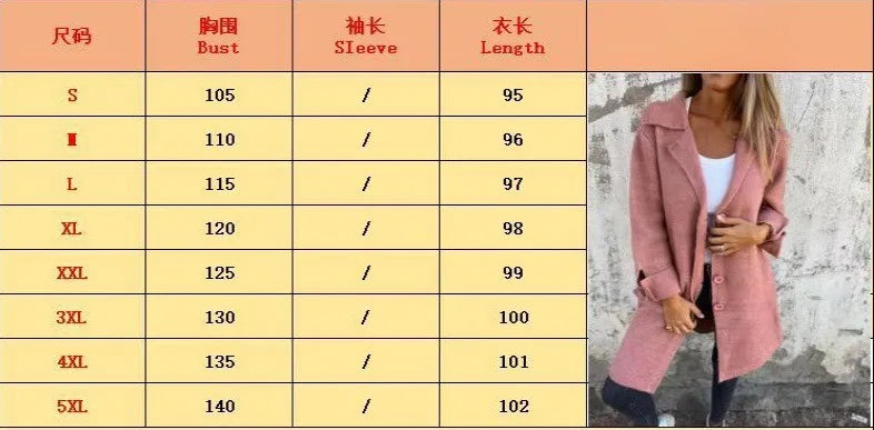 2025 New Autumn Winter Women's Clothes Trench Casual Solid Long Sleeve Outerwears Vintage Lapel Mid Length Coats Suit Jackets